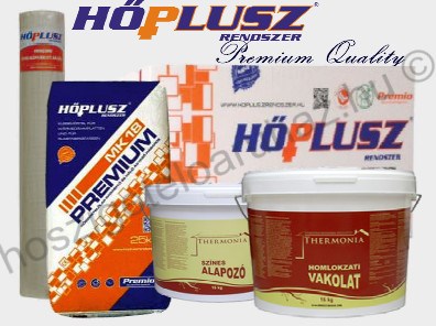 Hőplusz hőszigetelő rendszer Thermonia 1 mm kapart nemesvakolattal
